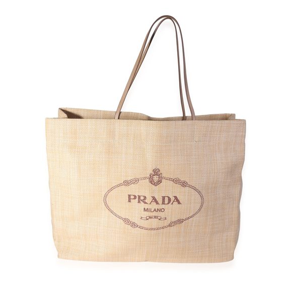 Prada Natural Raffia Paglia Tote - Picture 1 of 7